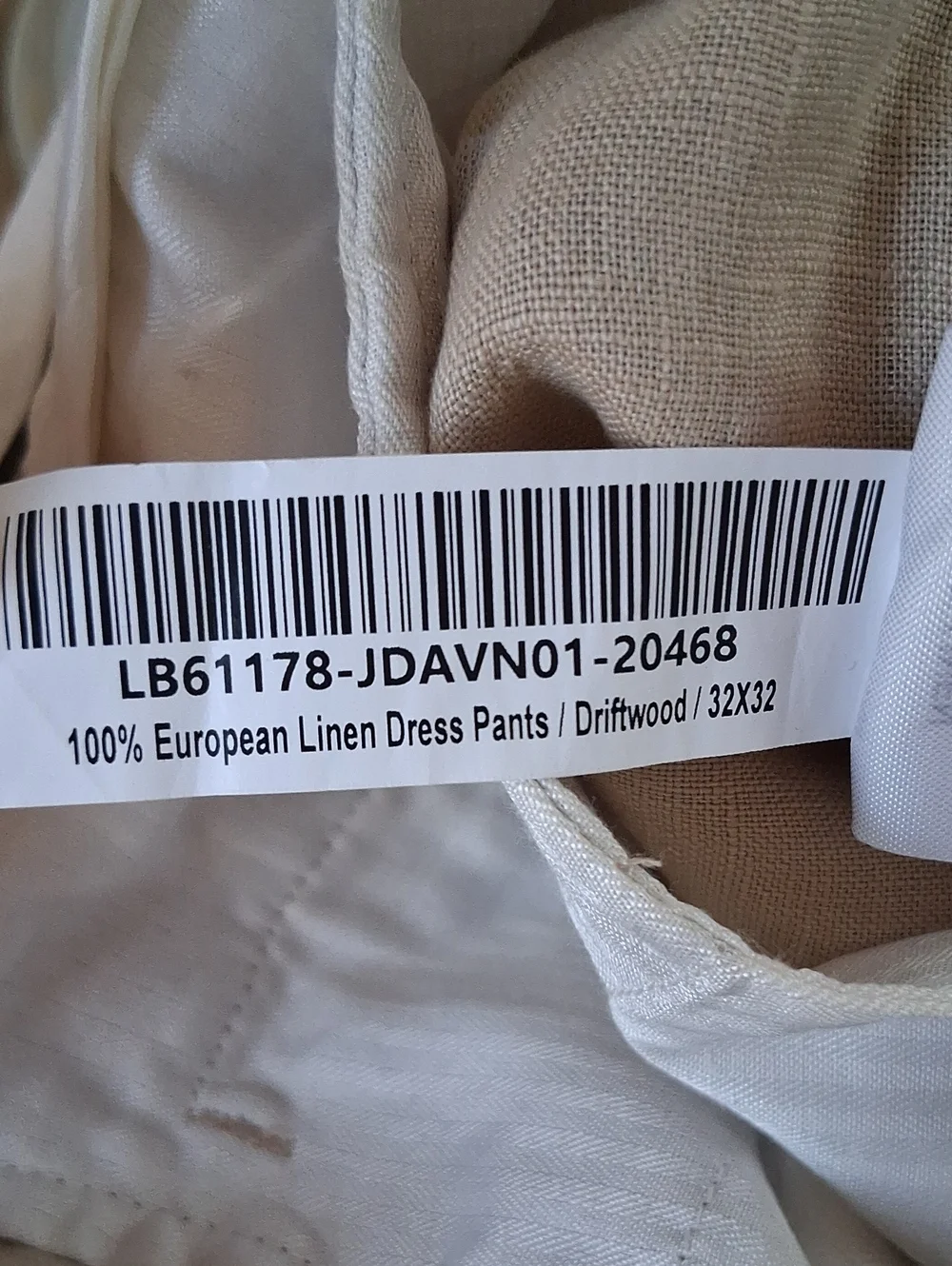 Quince 100% European Linen Dress Pants Drifwood 32×32